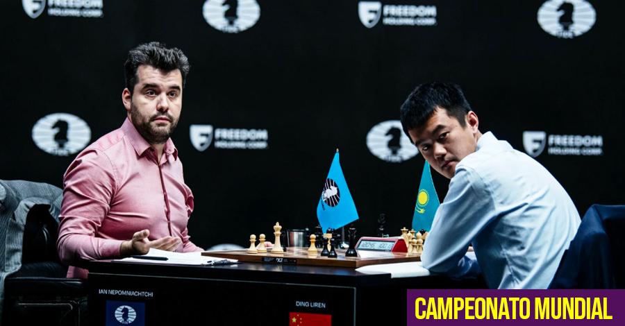 Ding Liren vence e coloca fogo no Campeonato Mundial de Xadrez